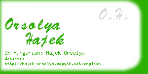 orsolya hajek business card